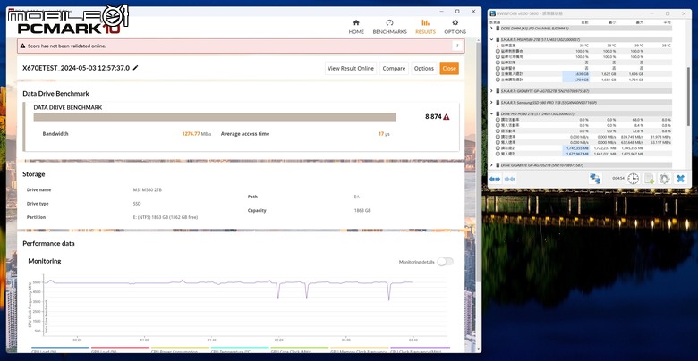 點我看大圖 微星 SPATIUM M580 FROZR PCIe 5.0 固態硬碟實測 以大型散熱設計打造更快傳輸效能