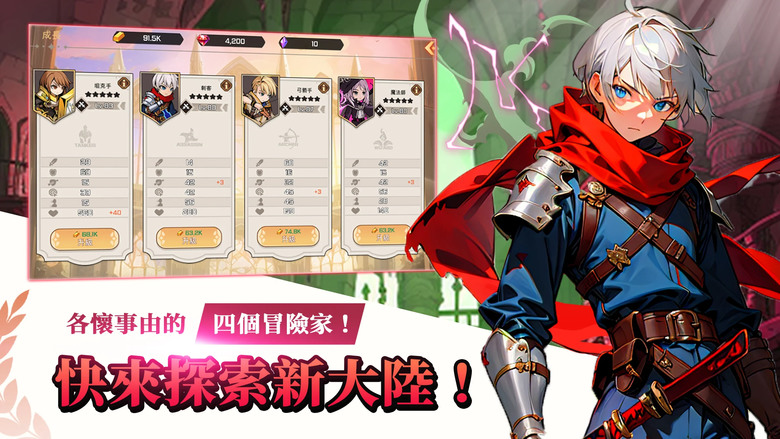 《神秘大陸探險》 5月10日 正式上線 Secret Land Adventures 二次元畫風 韓國放置型 RPG | 四大職業組隊 打怪獲得寶箱 合成寶箱提升品質 開啟寶箱獲得裝備的玩法