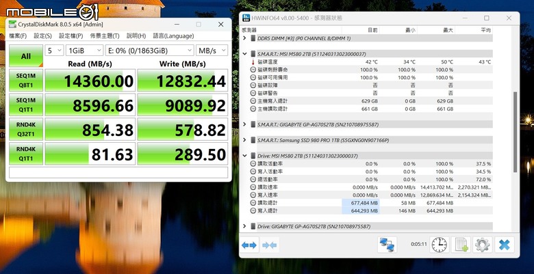 點我看大圖 微星 SPATIUM M580 FROZR PCIe 5.0 固態硬碟實測 以大型散熱設計打造更快傳輸效能