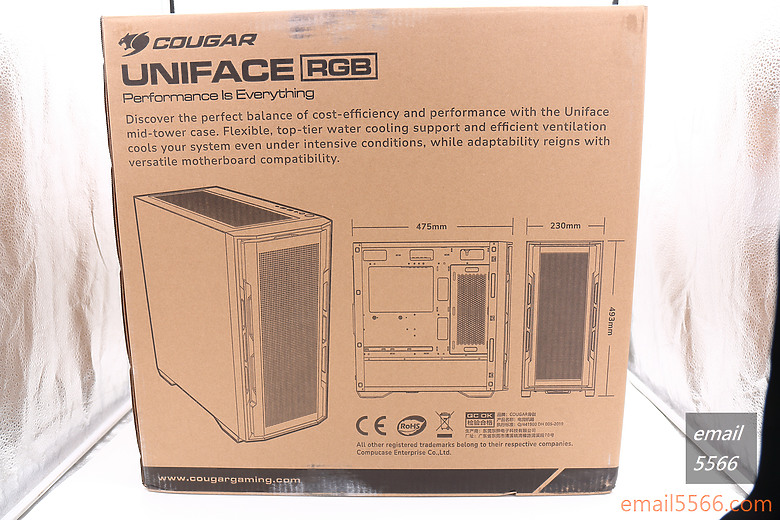 點我看大圖 COUGAR Uniface RGB中塔機殼 開箱-水冷支援/高效通風系統