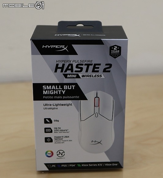 點我看大圖 體積再縮減輕量化,小手專屬 HyperX Pulsefire Haste 2 Mini 無線 Wireless 開箱