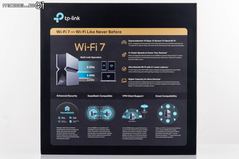 TP-Link Archer BE800 WiFi 7 路由器開箱實測 以 MLO 頻段聚合技術搭 6 GHz 頻段提供穩定高速傳輸
