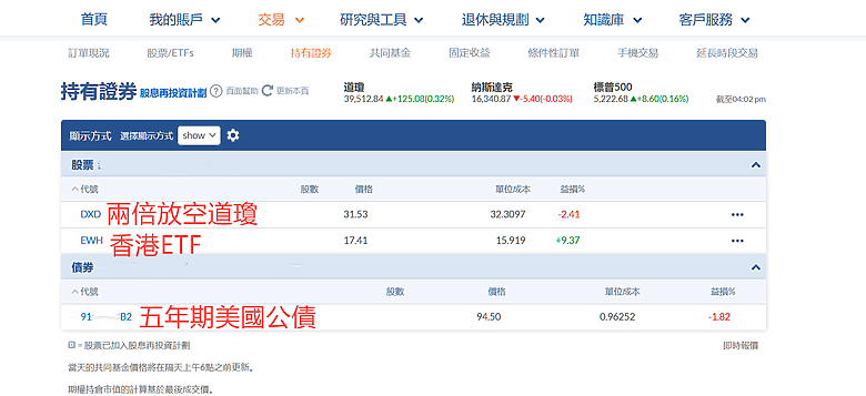 點我看大圖 論,我的美股交易現況