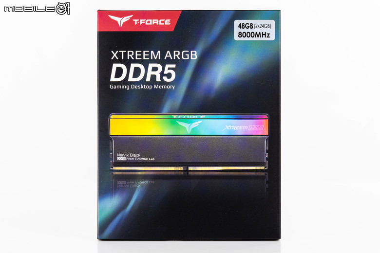十銓 T-FORCE XTREEM ARGB DDR5-8000 記憶體開箱實測 加入大面積燈效設計與高速傳輸搭配
