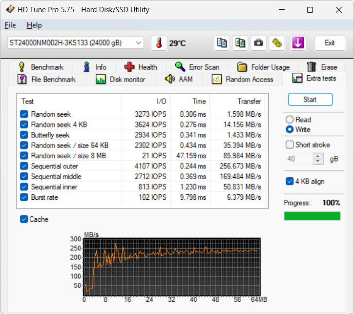 【開箱簡測】Seagate Exos X24 24TB ST24000NM002H 硬碟效能簡測 (圖多)