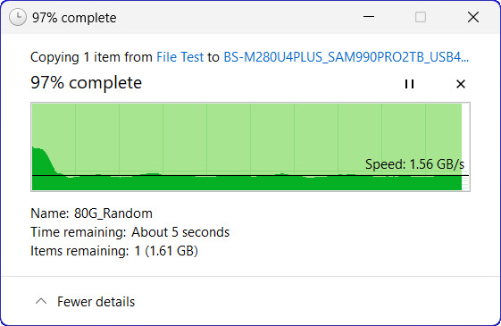 【開箱簡測】Blueendless 藍碩 M280U4 PLUS USB4 (ASM2464PD) M.2/NVMe SSD 外接盒效能簡測 (圖多)