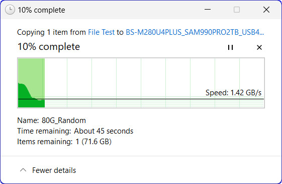 【開箱簡測】Blueendless 藍碩 M280U4 PLUS USB4 (ASM2464PD) M.2/NVMe SSD 外接盒效能簡測 (圖多)
