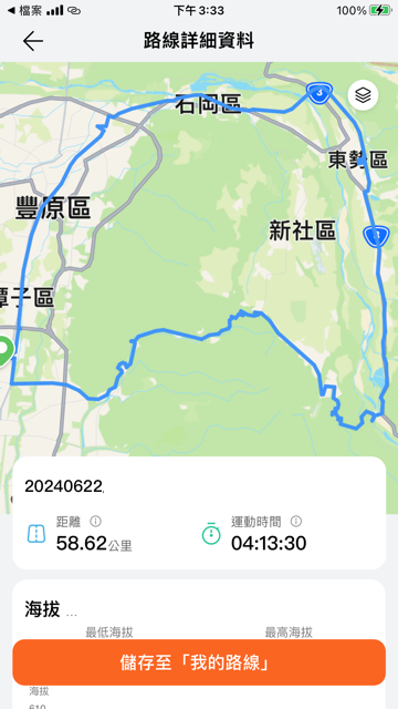 點我看大圖 夏日林間騎車--台中 東勢 谷關 新社 太平 台中火車站 繞一圈