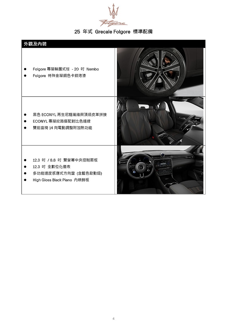 點我看大圖 【採訪】Maserati Folgore 純電車型首度在台亮相,GranTurismo Folgore 899 萬元、Grecale Folgore 499 萬元正式上市!