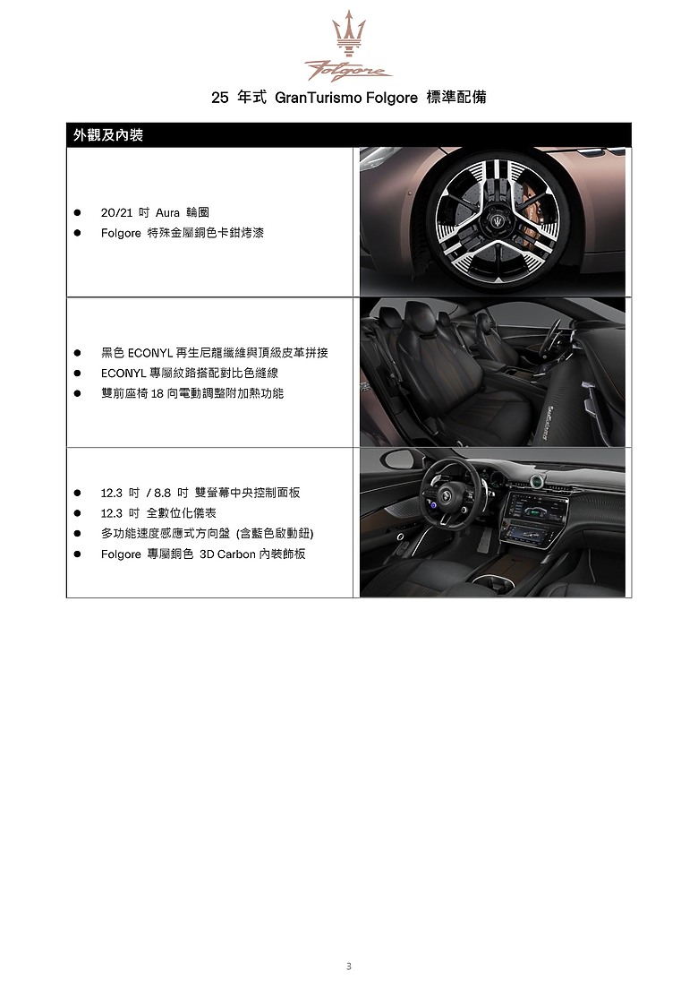 點我看大圖 【採訪】Maserati Folgore 純電車型首度在台亮相,GranTurismo Folgore 899 萬元、Grecale Folgore 499 萬元正式上市!