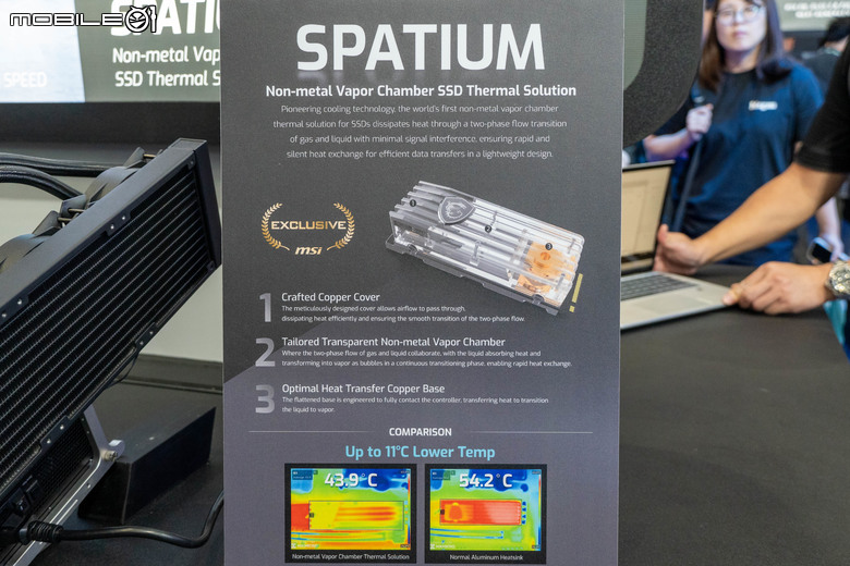 【Computex2024】微星展示均溫板散熱 SSD 概念 鰭片還可用透明材質製成顯示下方燈效設計