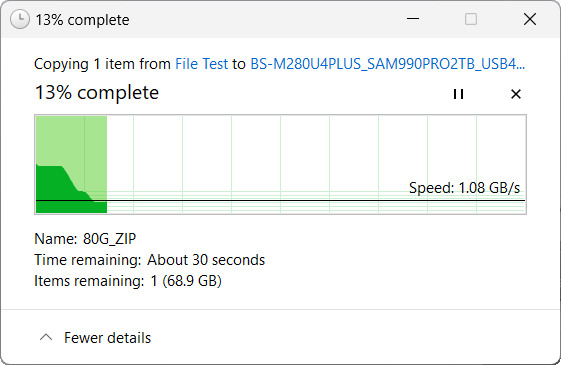 【開箱簡測】Blueendless 藍碩 M280U4 PLUS USB4 (ASM2464PD) M.2/NVMe SSD 外接盒效能簡測 (圖多)