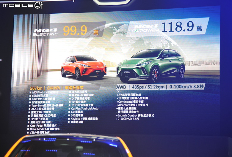 MG4 正式發表|推出單馬達後驅、雙馬達四驅XPOWER車型,售價各是 99.9萬元、118.9萬元!