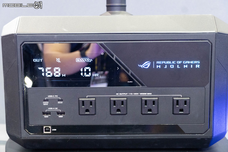 【Computex2024】ROG 展示 MJOLNIR 1200W UPS 兼戶外電源 表示可供 RTX 4080 等級 PC 一小時遊戲使用時間
