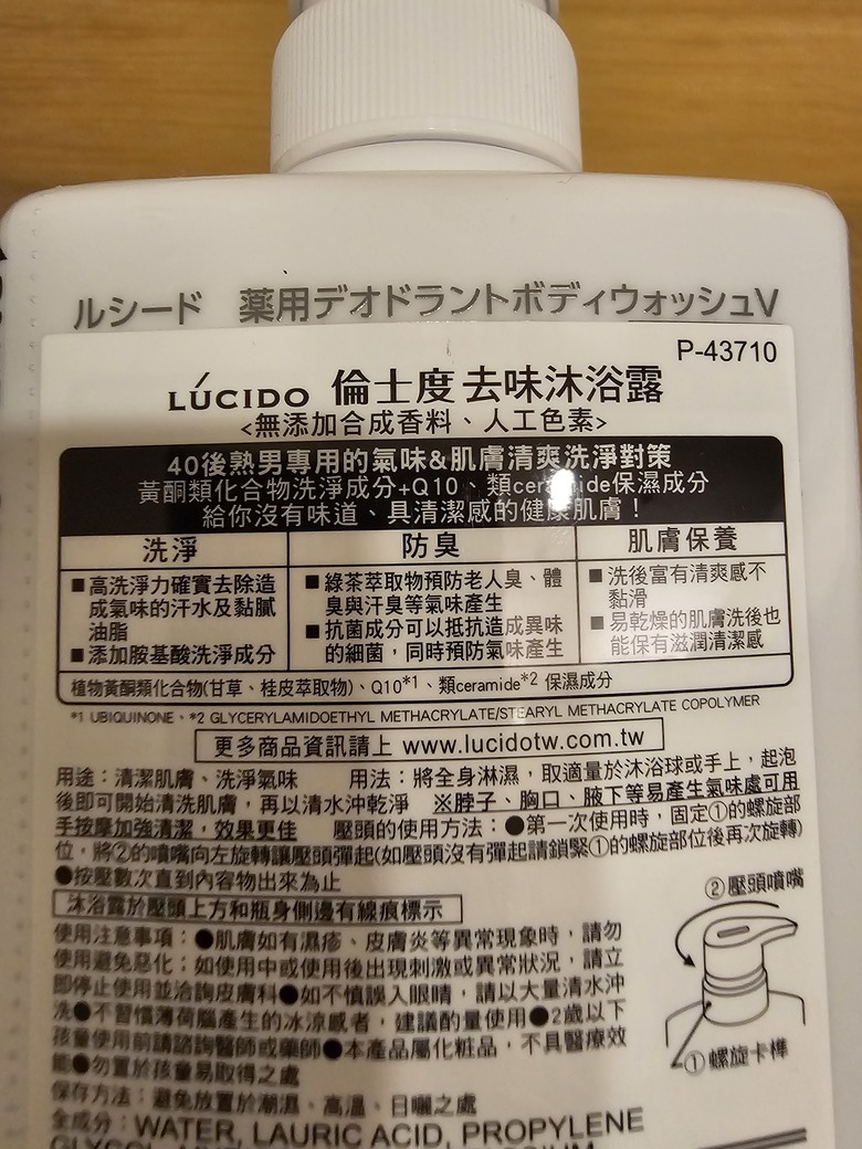(試用心得) LUCIDO倫士度去味洗沐系列 7天洗去40歲後熟男味!