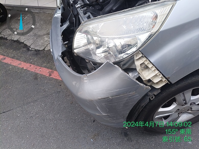 大發汽車的前保險桿修理要27000？