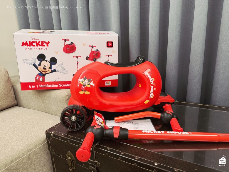 點我看大圖 4 IN 1迪士尼米奇四合一滑板車開箱_BABY CITY 娃娃城線上商城