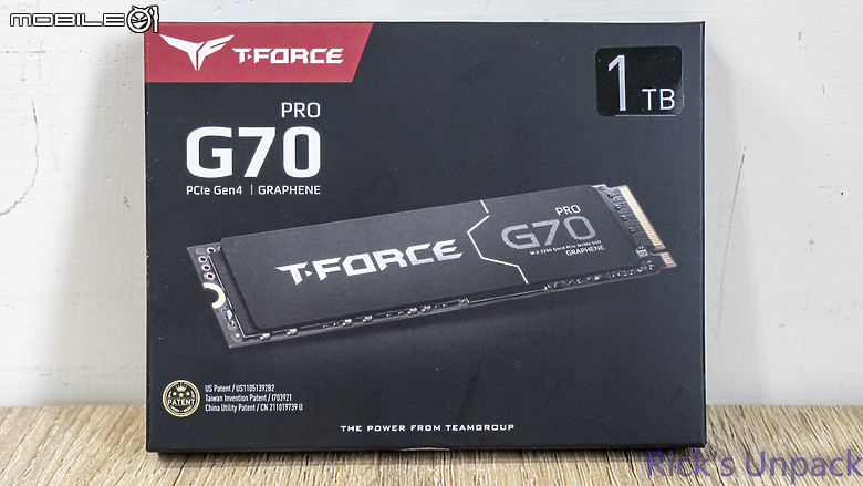點我看大圖 【開箱】自帶石墨烯散熱片的頂速Gen4 SSD | T-FORCE G70 PRO PCIe Gen4 SSD