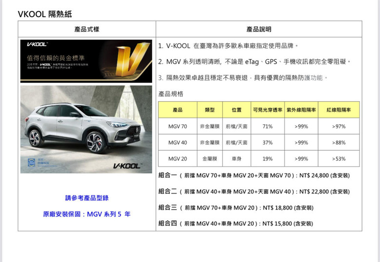 MG HS配件金隔熱紙選擇