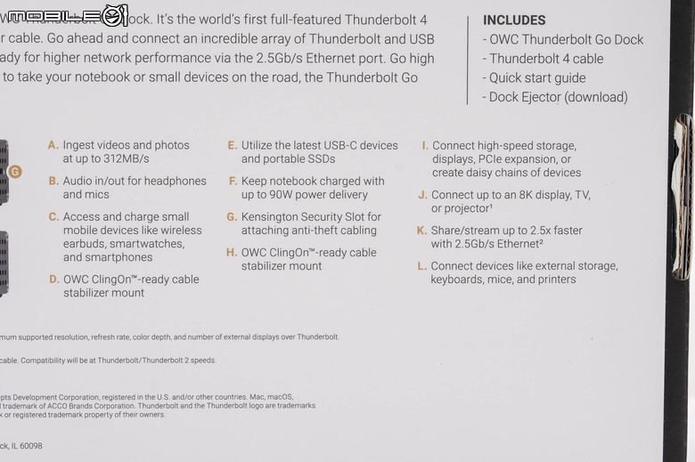 OWC Thunderbolt Go Dock 開箱試用 具備完整擴充介面以及高速傳輸性能