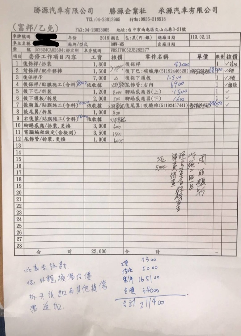 車禍估價單進廠日期早車禍幾個月？