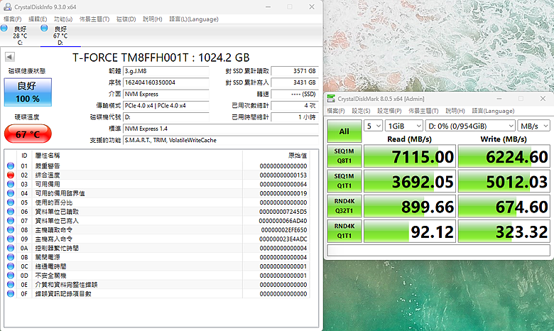 點我看大圖 【開箱】自帶石墨烯散熱片的頂速Gen4 SSD | T-FORCE G70 PRO PCIe Gen4 SSD