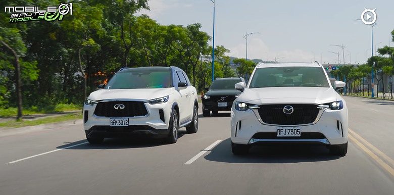 【影音試駕】豪華七人座休旅決定戰,Mazda CX-90、Infiniti QX60、Volvo XC90