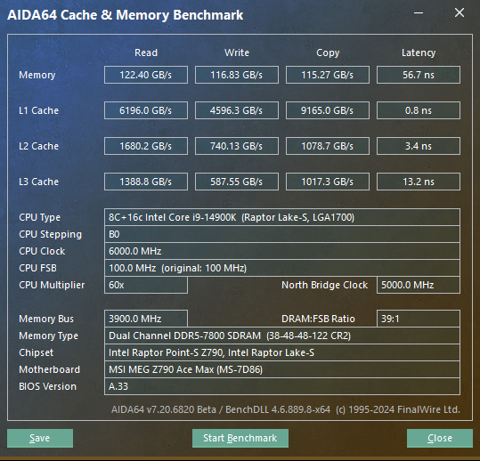 十銓 T-FORCE XTREEM Narvik Black 無光的質感記憶體 DDR5-7600MHz 48G (2x24G) 新舊相容性測試