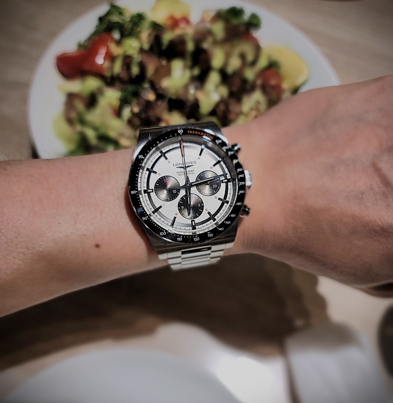 Longines ConquestChrono-日常配戴分享 (0824橡膠錶帶更新)