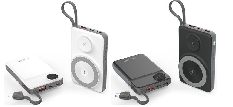 開箱|【Choetech】B695 多功能自帶線 MagSafe 磁吸行動電源 - 10,000mAh 自帶雙頭充電線,為蘋果用戶打造,可同時為手機、手錶、耳機等 5 台裝置充電!