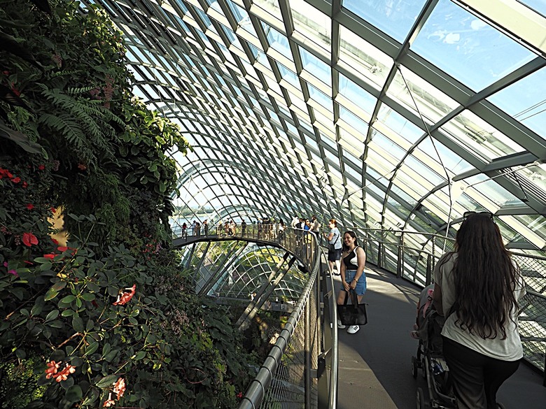 濱海灣花園 雲霧林(Cloud Forest)、花穹(Flower Dome) 及《莫內印象(Impressions of Monet)》特展、擎天樹叢(Supertree Grove)的《花園狂想曲(Garden Rhapsody)》聲光秀、遊園導覽車(Audio Tour)、Jurassic Nest FoodHall中的Hawker Chan燒肉飯,及金沙酒店《幻彩生輝(Spectra- A Light and Water)》燈光秀 — 赤道三國文化休閒行旅 之 新加坡篇 第五回 濱海灣花園