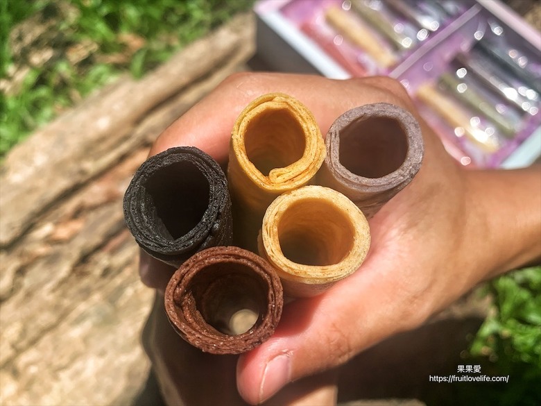 點我看大圖 全台唯一"米"做的無麩質彩虹米蛋捲,口感酥脆,濃郁柔滑的內餡