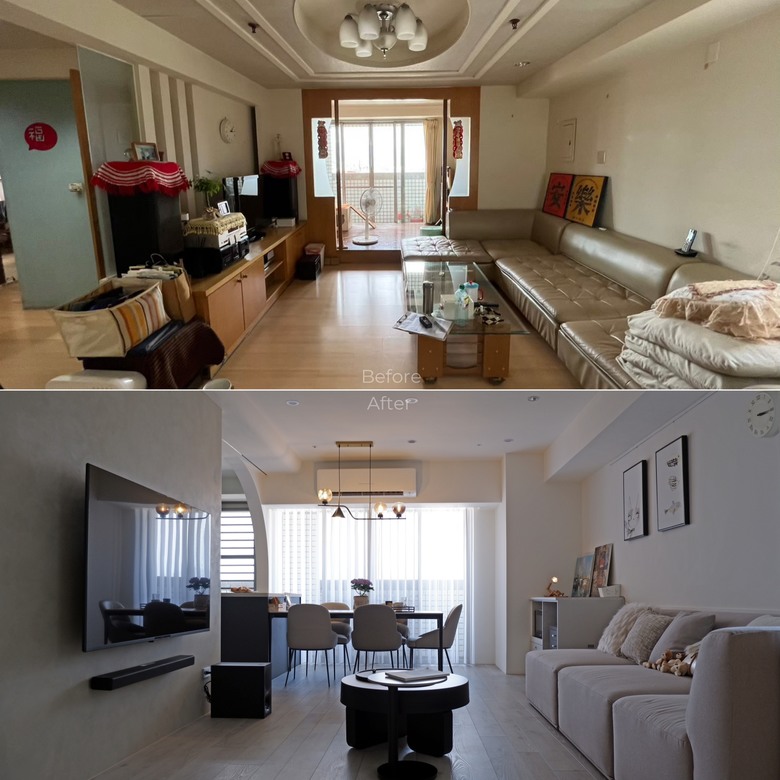 【開箱】30坪台中老屋翻新,司曼特電視牆