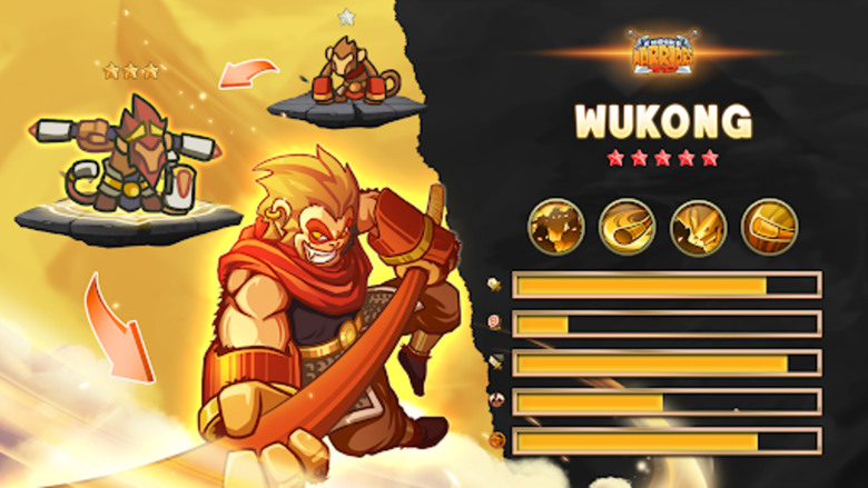 《Empire Warriors: TD 塔防 offline》 帝國勇士塔防 30元免費的離線版本 | 在敵人進攻的路線上配置4種防禦塔 11位英雄可進行操作施放技能 建立發展 保衛王國