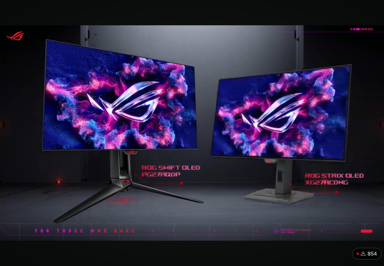 ROG 推出首款 1440p 解析度 480Hz 高更新率螢幕 ROG Swift OLED PG27AQDP 提供電競玩家更流暢遊戲畫面