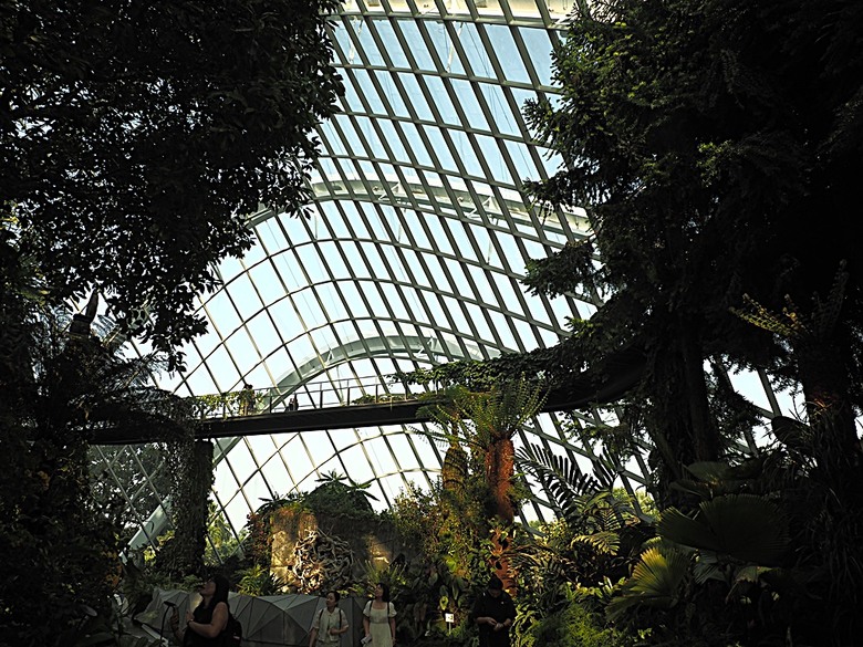 濱海灣花園 雲霧林(Cloud Forest)、花穹(Flower Dome) 及《莫內印象(Impressions of Monet)》特展、擎天樹叢(Supertree Grove)的《花園狂想曲(Garden Rhapsody)》聲光秀、遊園導覽車(Audio Tour)、Jurassic Nest FoodHall中的Hawker Chan燒肉飯,及金沙酒店《幻彩生輝(Spectra- A Light and Water)》燈光秀 — 赤道三國文化休閒行旅 之 新加坡篇 第五回 濱海灣花園