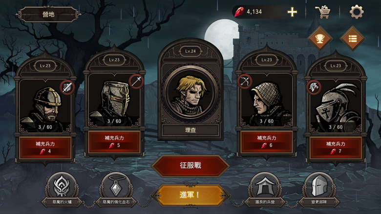 《國王之血: 守護國都》 King's Blood: The Defence Q版寫實素描暗黑風格 中世紀西方魔幻 策略型防禦遊戲 | 招募養成步兵、槍兵、騎兵、弓兵 兵種相剋性策略出擊、防禦、撤退