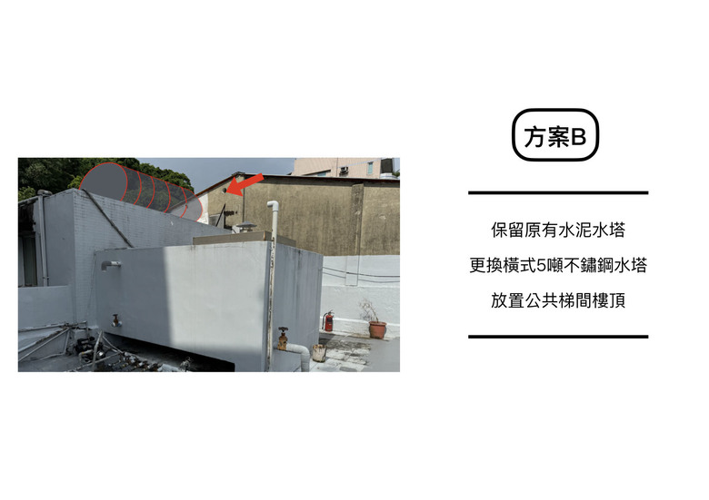 40年公寓五樓水泥水塔更換建議