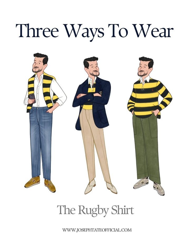 (分享)日常搭配：橄欖球衫rugby shirt