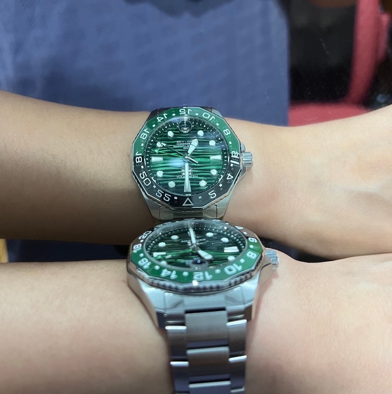 泰格豪雅潛水錶綠面微開箱