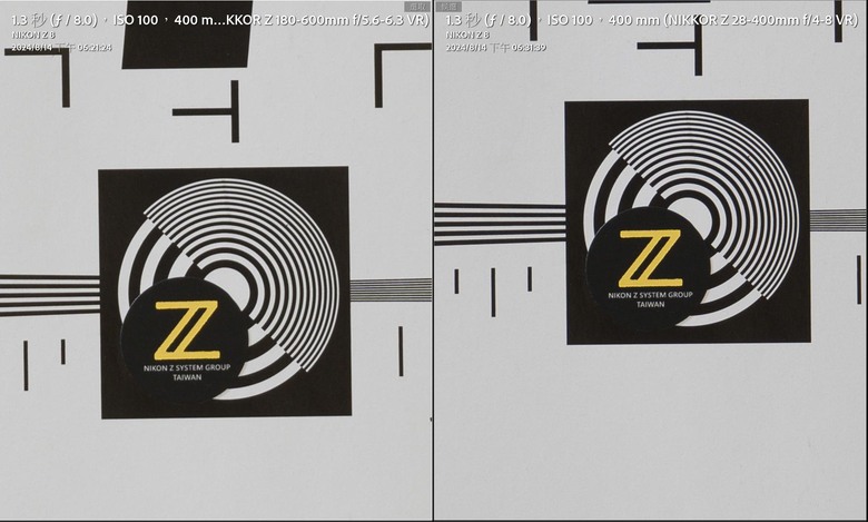 Z28-400 VS Z445/Z180600(中央畫質比較)