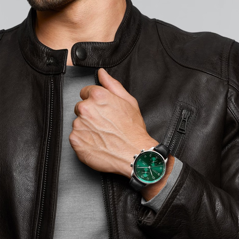 點我看大圖 IWC Portugieser Chronograph Green Dial