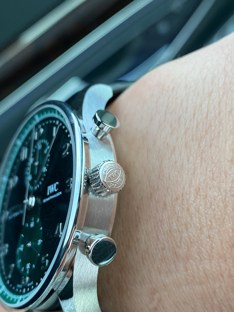 點我看大圖 IWC Portugieser Chronograph Green Dial