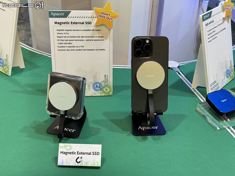 Apacer AS725 Magnetic Portable SSD 開箱實測 以迷你合手觸感隨身擴充 iPhone 容量