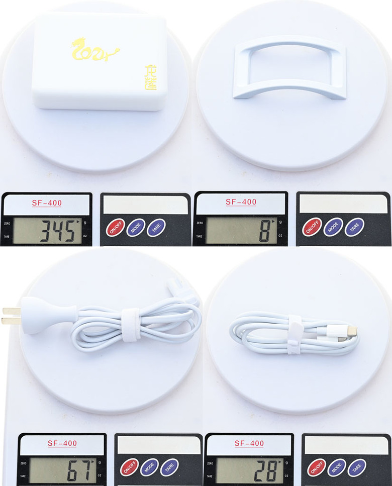 點我看大圖 龍蓮165W四埠USB-C GaN龍年白色款充電器開箱