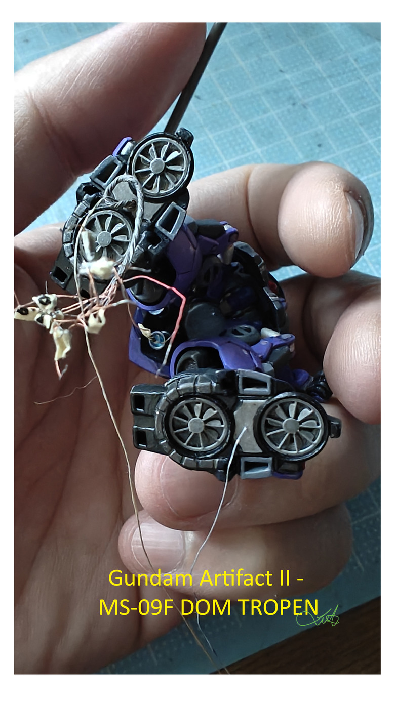 【作品分享】Gundam Artifact II - MS-09F DOM Tropen 微縮模型電改