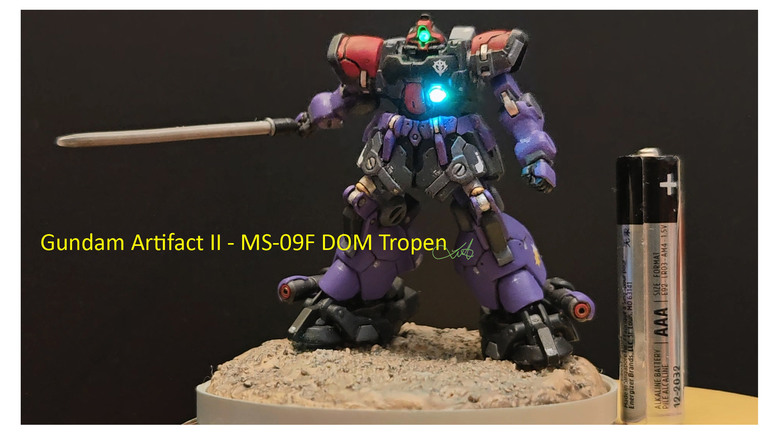 【作品分享】Gundam Artifact II - MS-09F DOM Tropen 微縮模型電改
