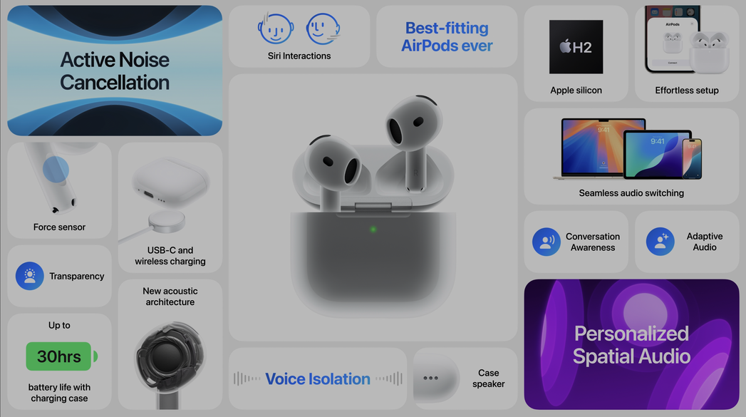 Apple 推出全新 AirPods 4 並為 AirPods Pro 與 AirPods Max 帶來更新