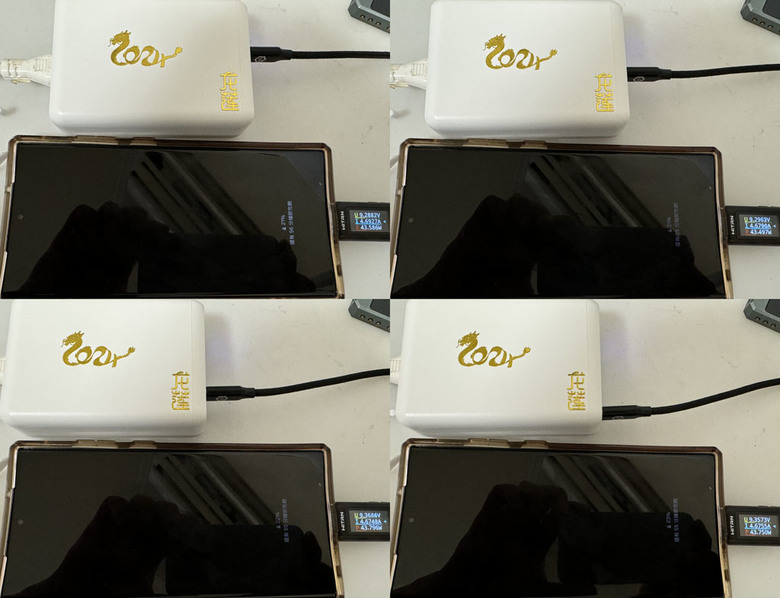 點我看大圖 龍蓮165W四埠USB-C GaN龍年白色款充電器開箱