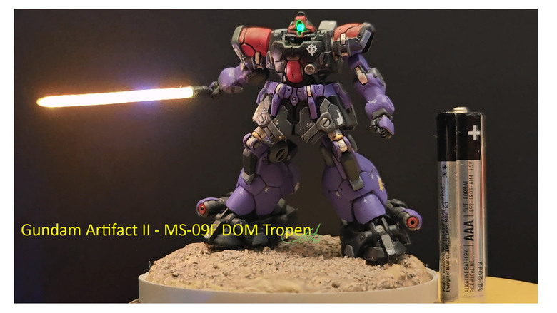 【作品分享】Gundam Artifact II - MS-09F DOM Tropen 微縮模型電改